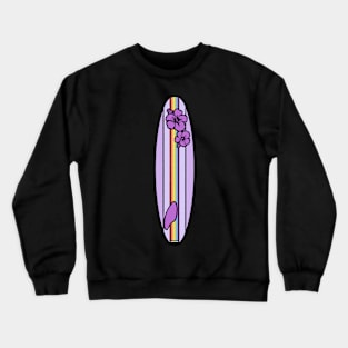 Gay Pride Flag Surfboard - Purple Crewneck Sweatshirt